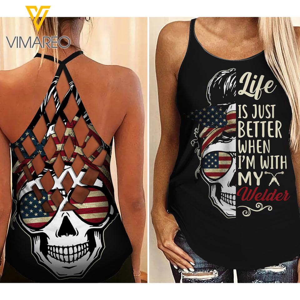 WELDER CRISS-CROSS TANK TOP