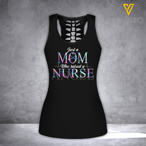 Mom Nurse Criss-Cross Open Back Camisole Tank Top Legging REWUD