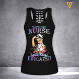 Tattoo Nurse Criss-Cross Open Back Camisole Tank Top Legging REWUD