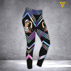 Tattoo Nurse Criss-Cross Open Back Camisole Tank Top Legging REWUD