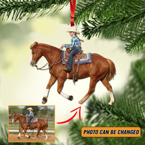 Personalized Image Horse Lover Wood Ornament Printed 22NOV-HY29