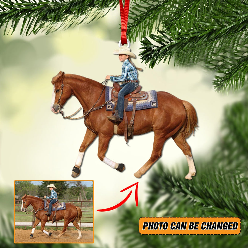 Personalized Image Horse Lover Wood Ornament Printed 22NOV-HY29