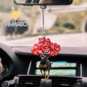 My Doberman Dog Is My Valentine Car Hanging Ornament 22JAN-HC05