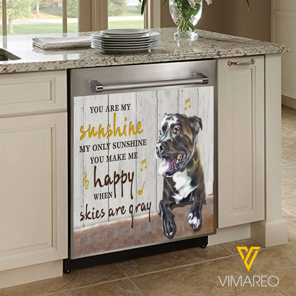 Pit Bull Dog Kitchen Dishwasher Cover