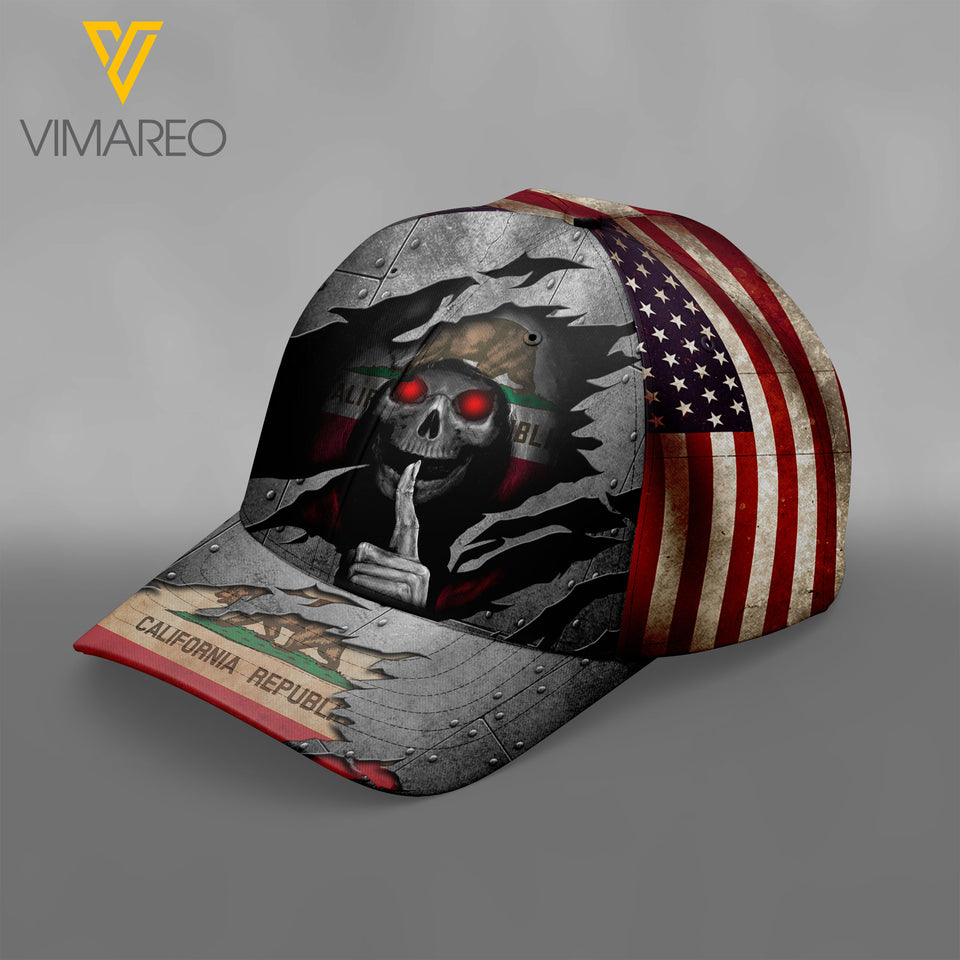 California Peaked cap 3D TL093 SKULL
