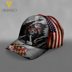 Maryland Peaked cap 3D TL093 SKULL