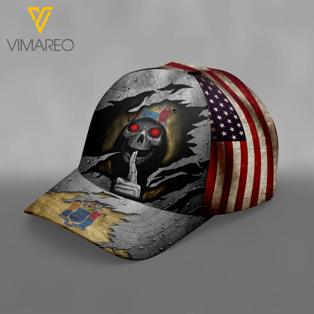 New Jersey Peaked cap 3D TL093 SKULL