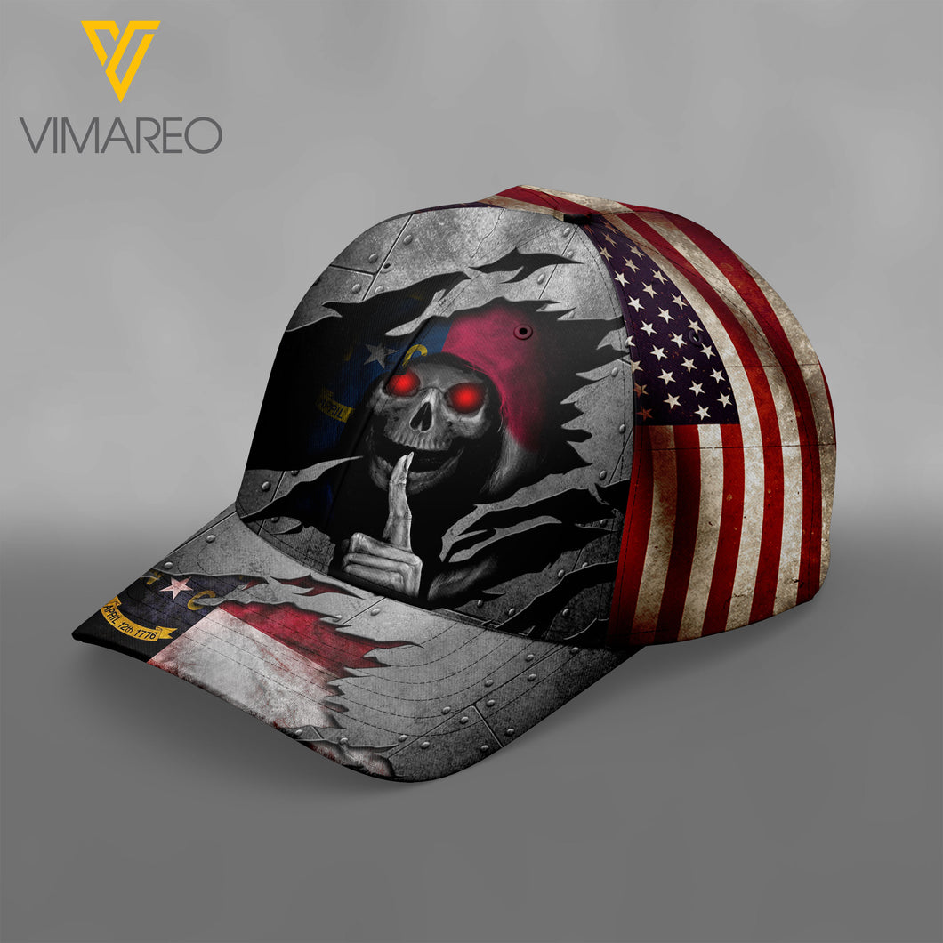 north carolina Peaked cap 3D TL093 SKULL