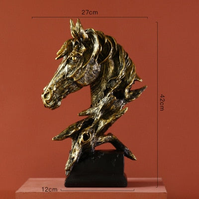 Sculpture Horse Head Abstract Ornaments Decoration For Home