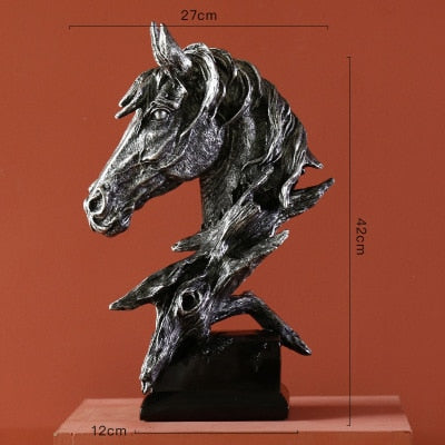 Sculpture Horse Head Abstract Ornaments Decoration For Home