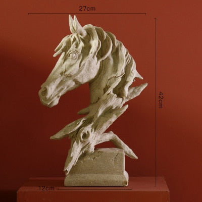 Sculpture Horse Head Abstract Ornaments Decoration For Home
