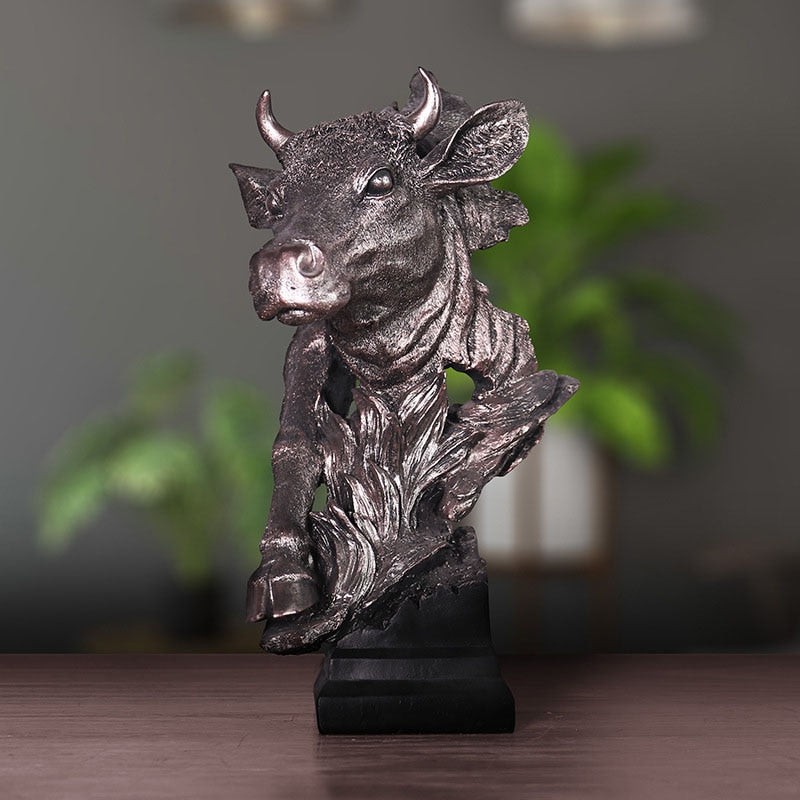 Cow Home Decoration  Figurines Resin Crafts Decoration Artware
