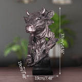Cow Home Decoration  Figurines Resin Crafts Decoration Artware