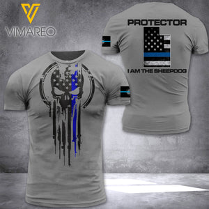 Utah Thin Blue Line TSHIRT 3D PRINTED AUG-NL25