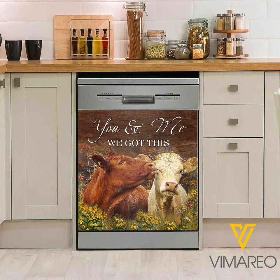 Red Angus Cattle Kitchen Dishwasher Cover got this