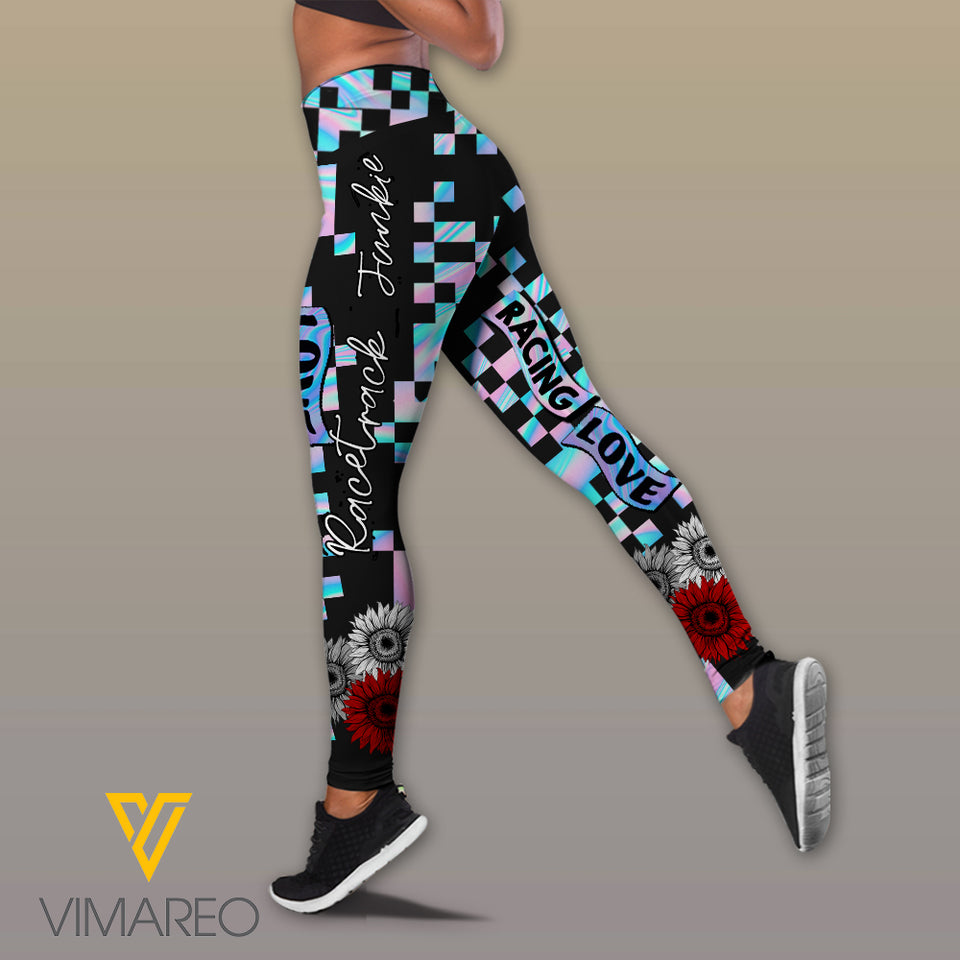 Racing Girl Criss-Cross Open Back Camisole Tank Top Legging MRGCL4