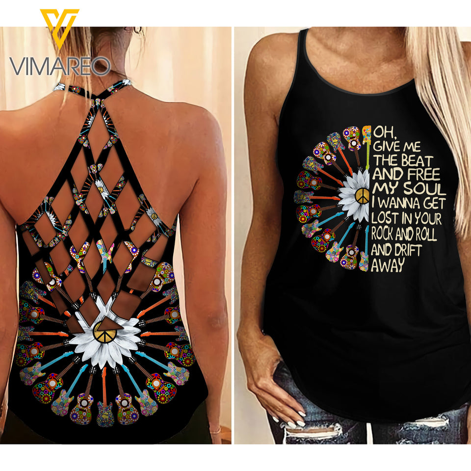 RNR Criss-Cross Open Back Camisole Tank Top CCMEYW2