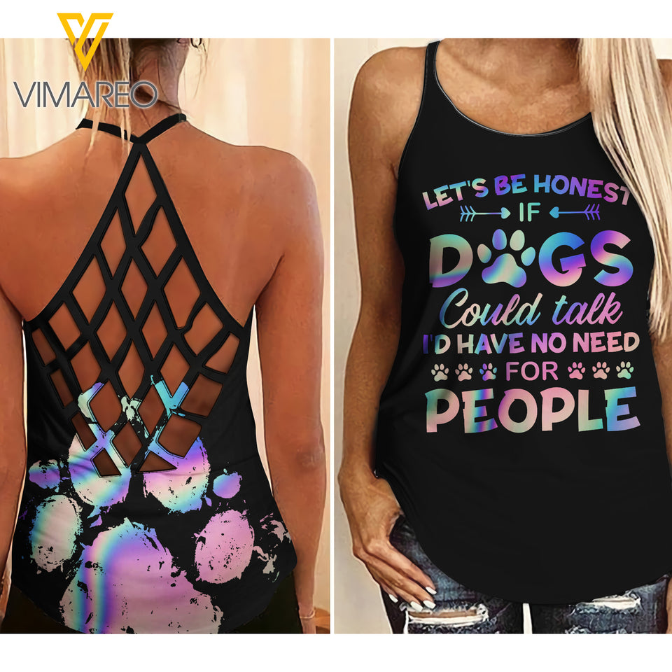Talk Stories Criss-Cross Open Back Camisole Tank Top TKERH