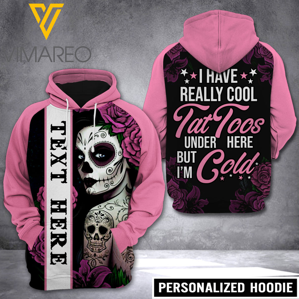 Personalized Tattooed Girl HOODIE 3D PRINTED NQA