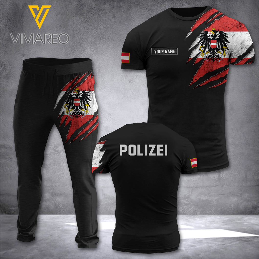 Personalized Austrian Police Tshirt Sweatpants NBVE