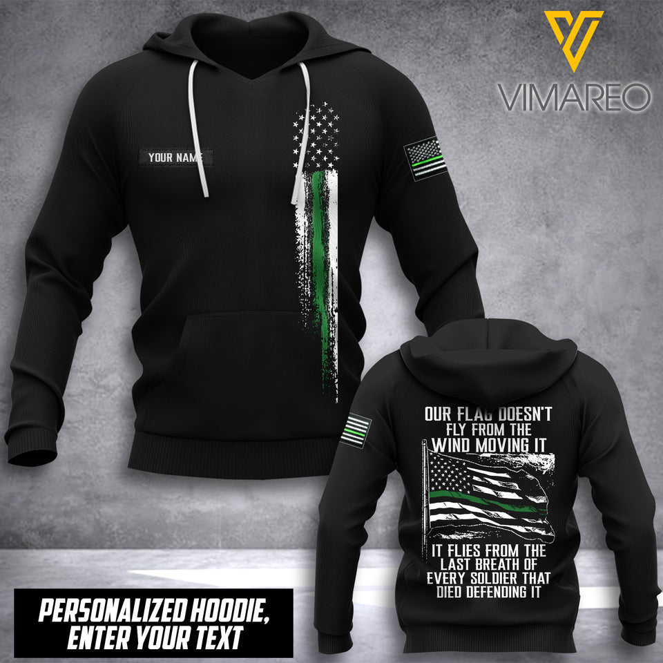 Personalized US Veteran 3D printed hoodie SST