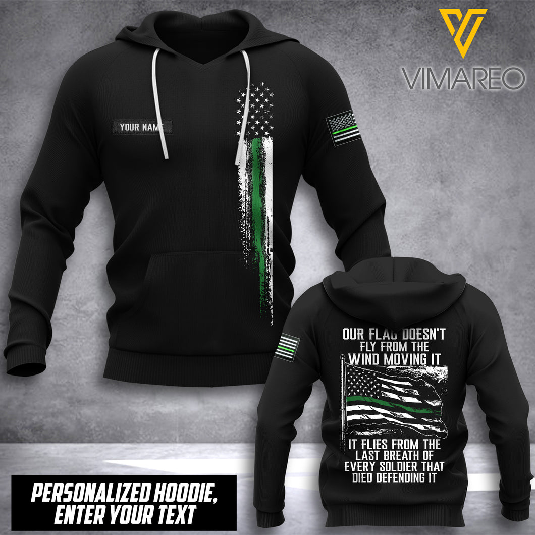 Personalized US Veteran 3D printed hoodie SST